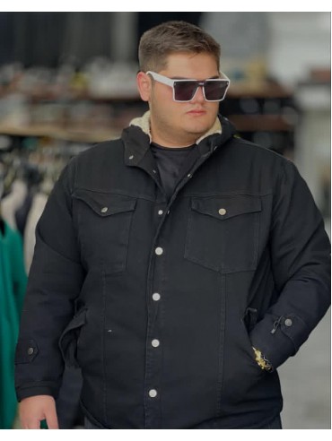 کاپشن جین کلاه دارد کد 3339